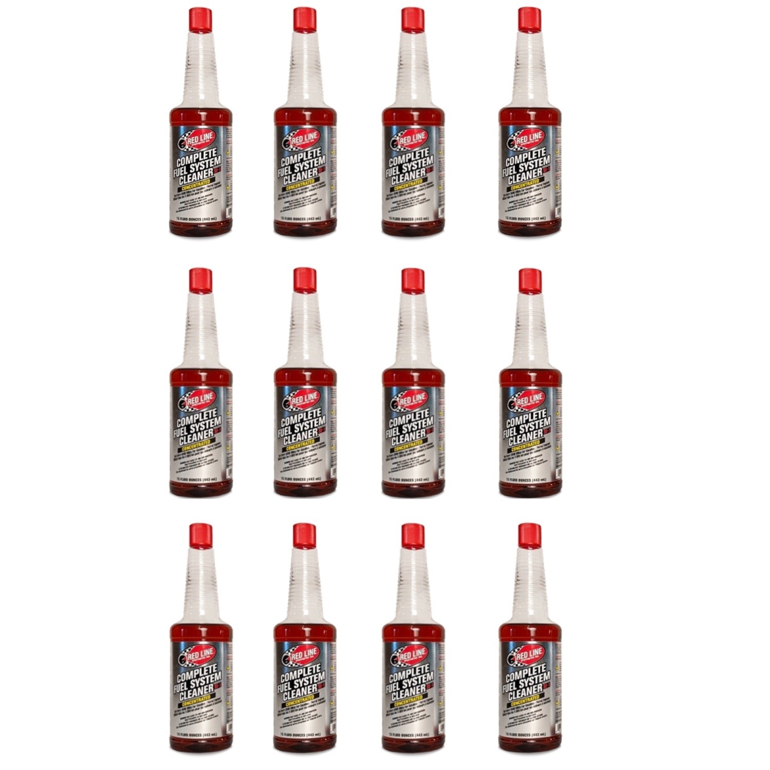Red Line Oil 60103 Set of 12 SI-1 Complete Fuel System Cleaner Oil Bottles, 15oz