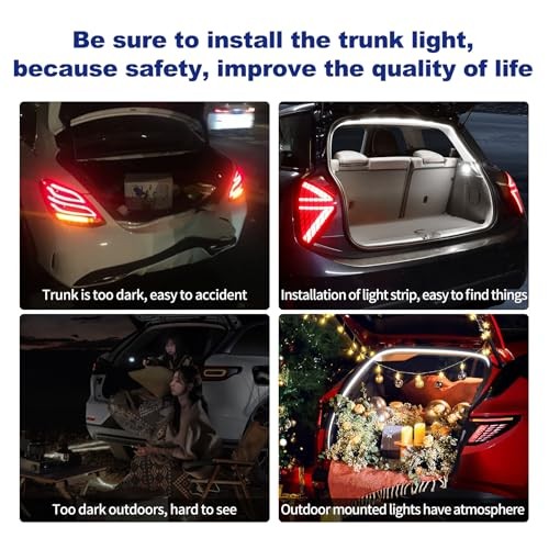 Cuttable Universal Fit LED Rear Trunk Cargo Light Interior White Light)