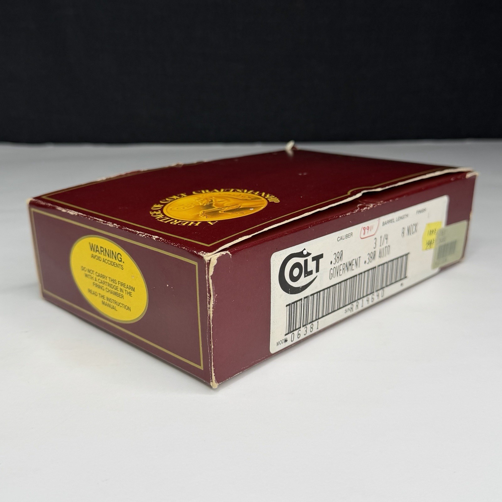 Colt Government Model 380 Automatic Original Box & Paperwork