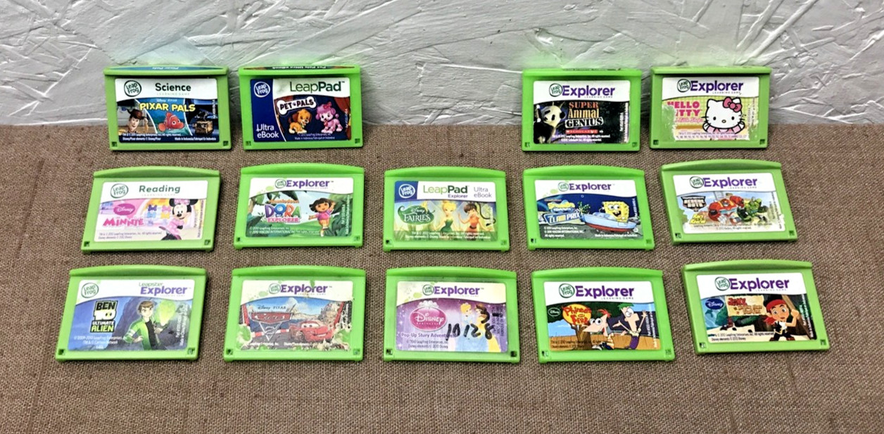Working Lot of 14 LeapFrog Leapster Games Ben 10 Minnie Disney / Cartridges Only