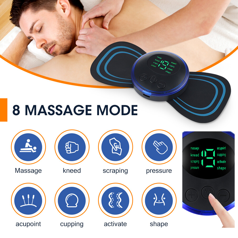 Heating Tens Unit Muscle Therapy Pain Relief Stimulator Machine Pulse Massager