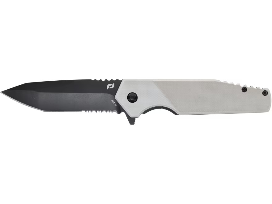 Schrade Shudder Assisted Opening Pocket Knife 3.5" Partially Serrated Tanto