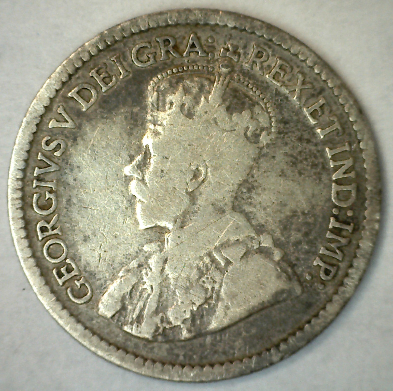 1913 Canada 5 Cents Silver Coin Circulated 5c Canadian George V