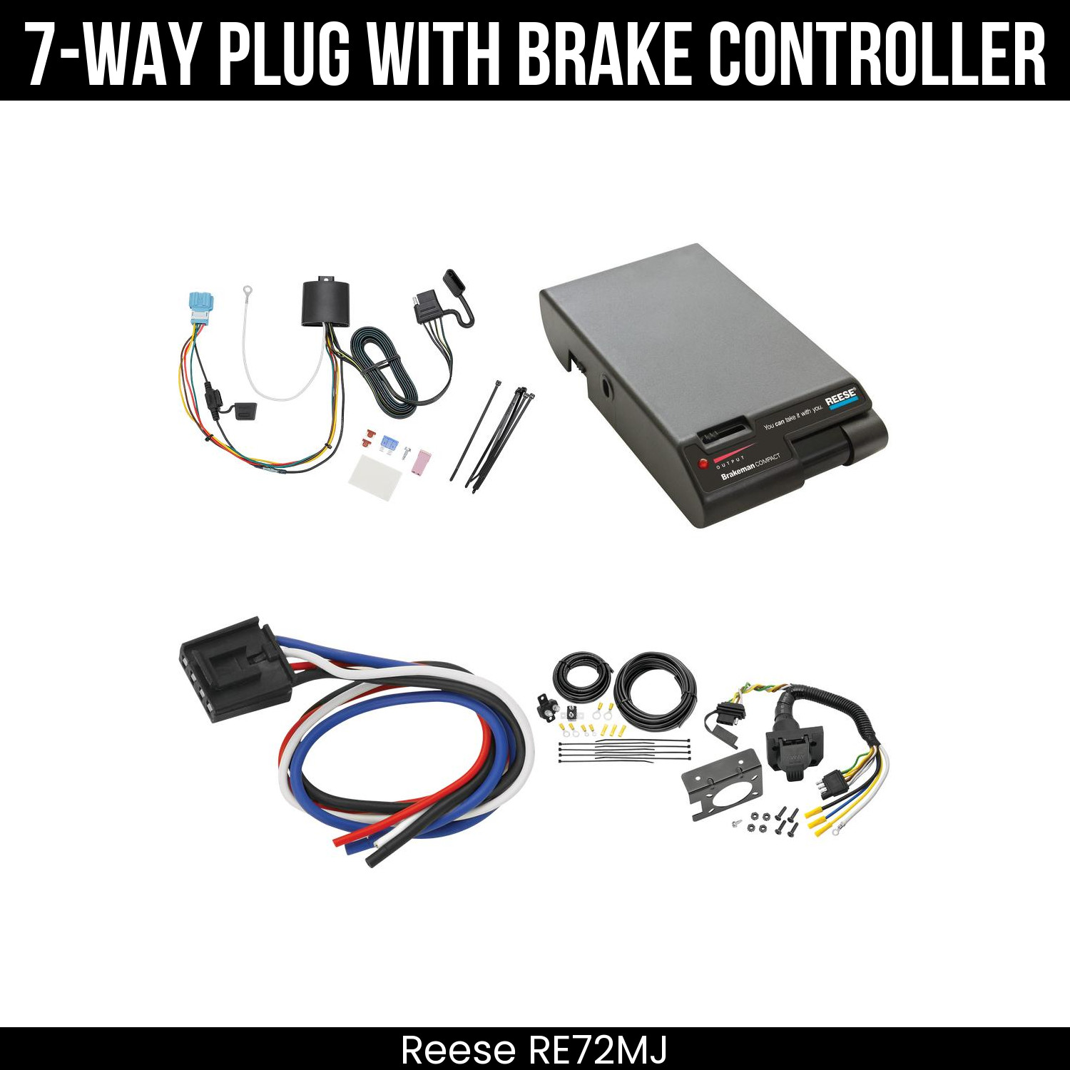 Reese RV 7-Way Wiring + Brake Control For 18-25 Honda Odyssey w/ Fuse Provisions