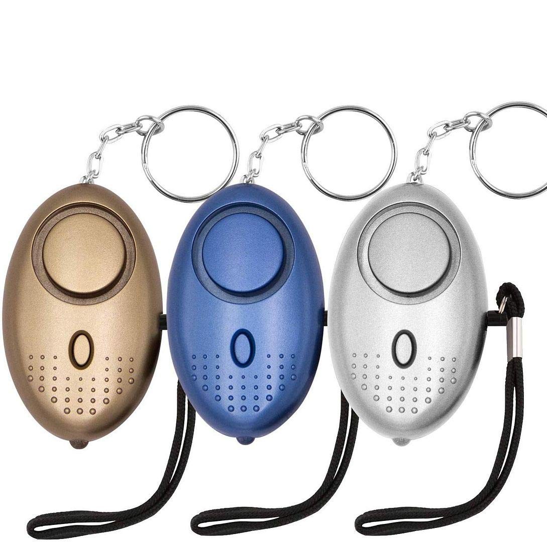 KOSIN Safe Sound Personal Alarm, 3 2.7 x 1.7 x 0.7 inches, Brown/Blue/Grey