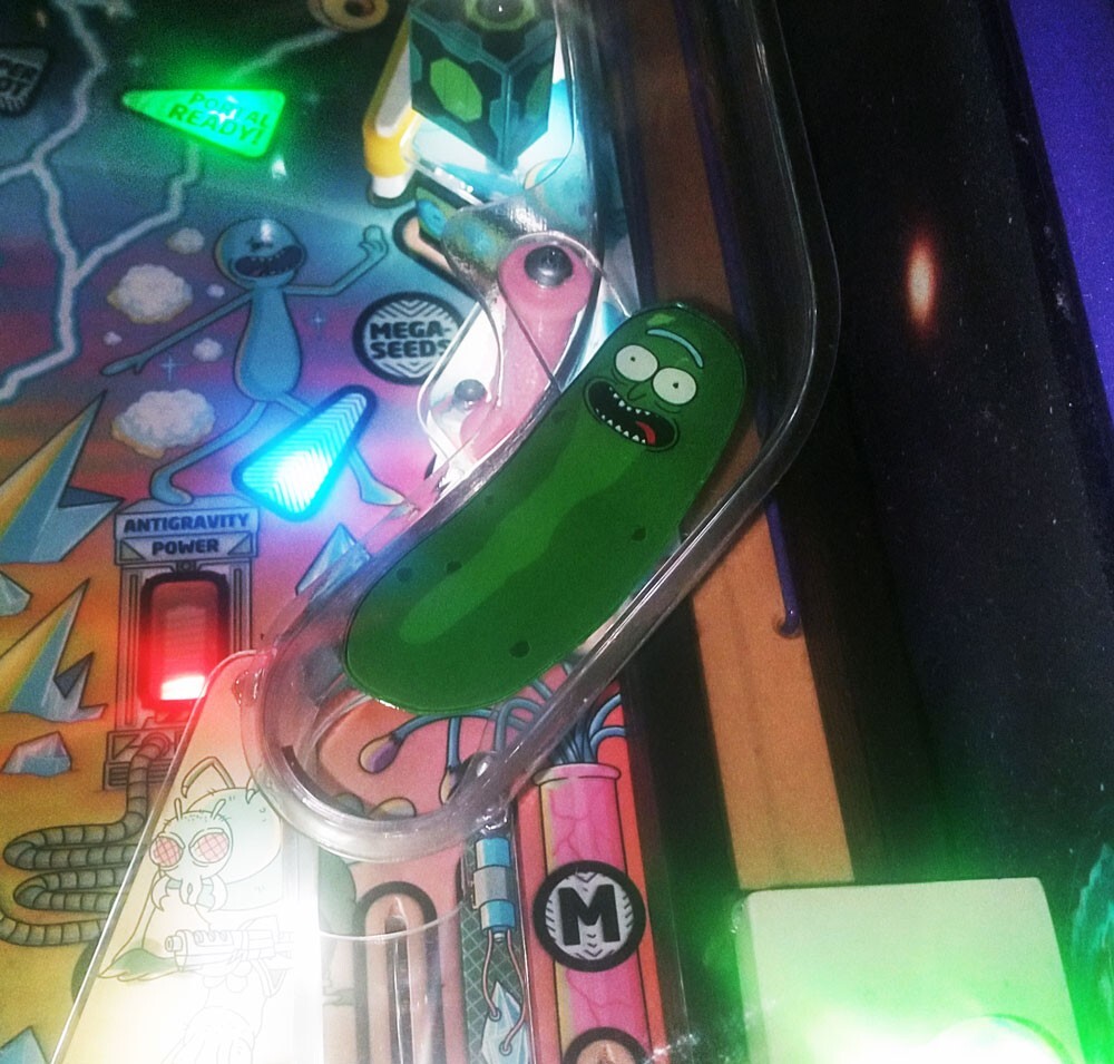 Rick and Morty Spooky Pinball Machine PICKLE RICK Custom Mod Plastic