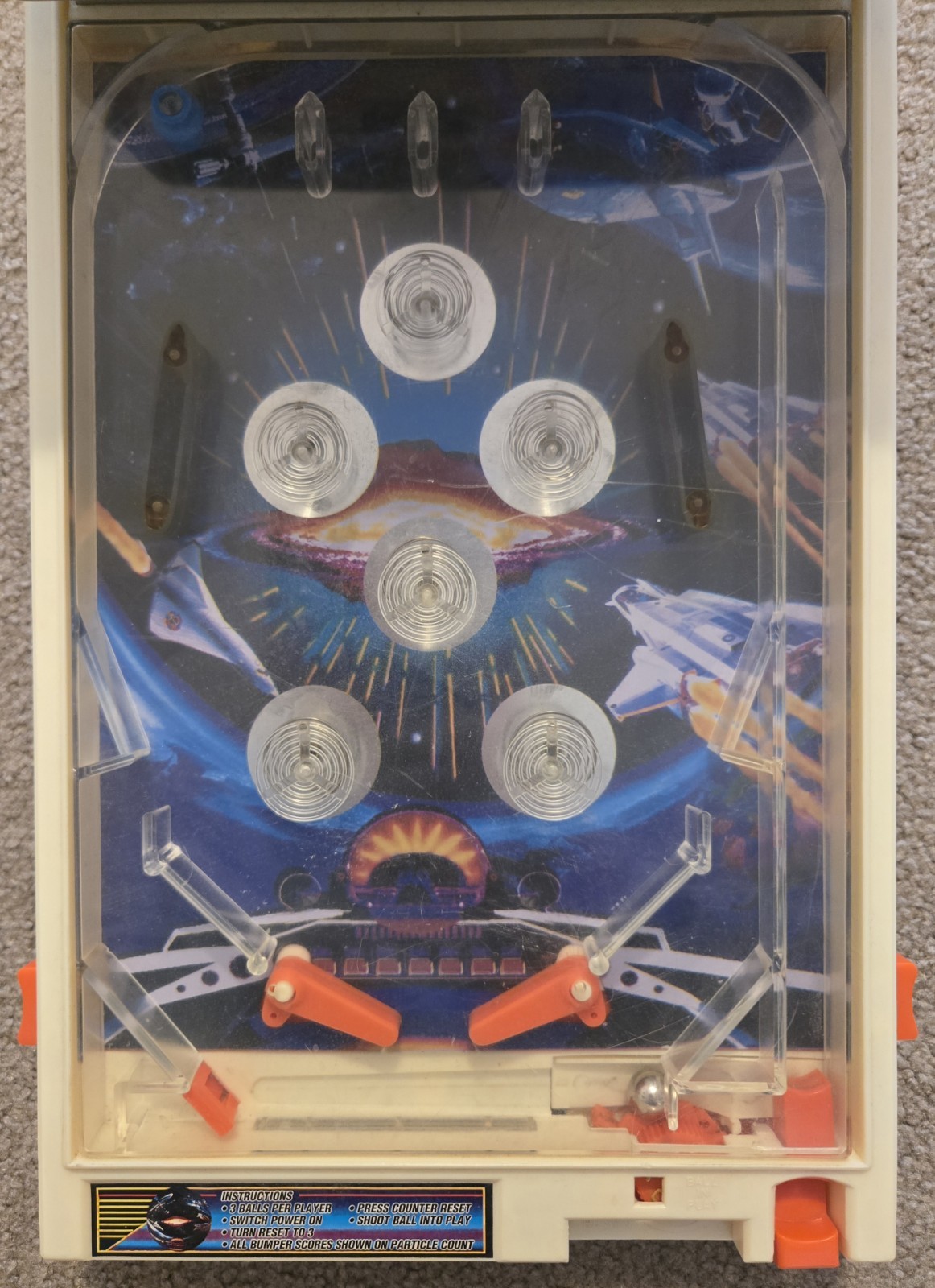 Vtg GALAXY EXPLORER Electonic Tabletop Pinball Machine (Read Description)
