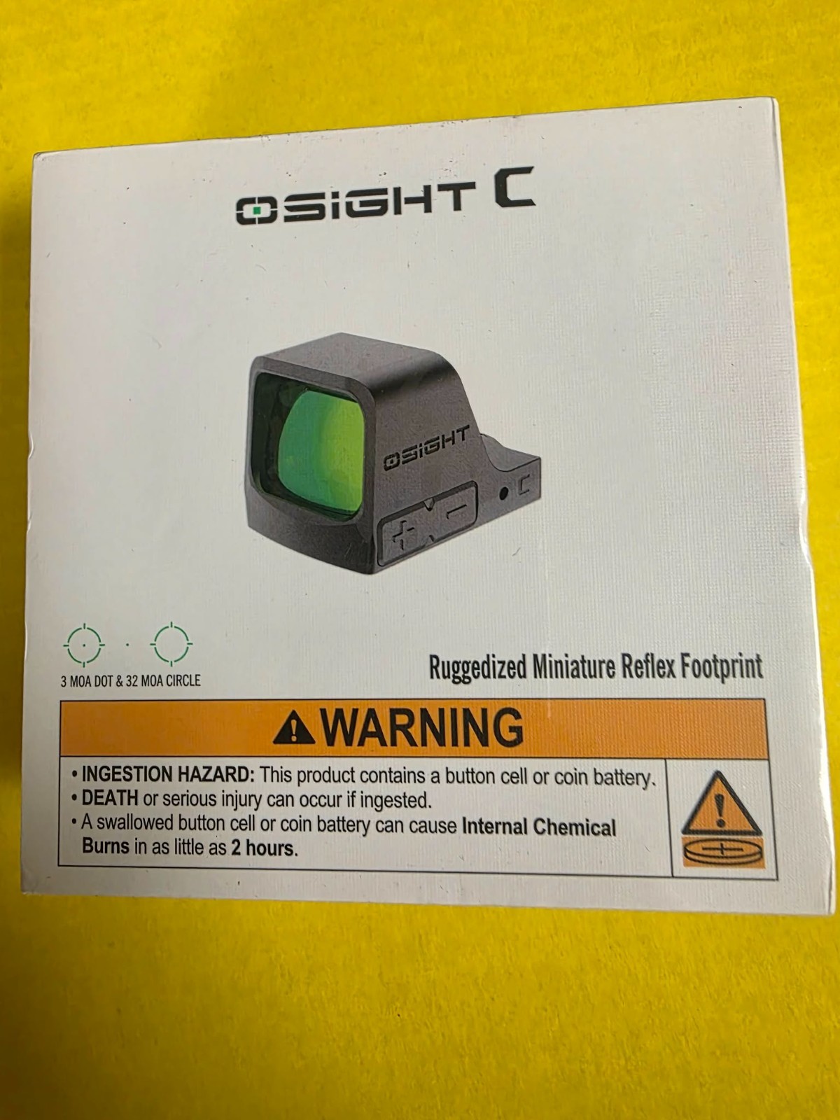 Osight C Open Green Dot Sight with 3 MOA Dot & 32 MOA Circle Reticle