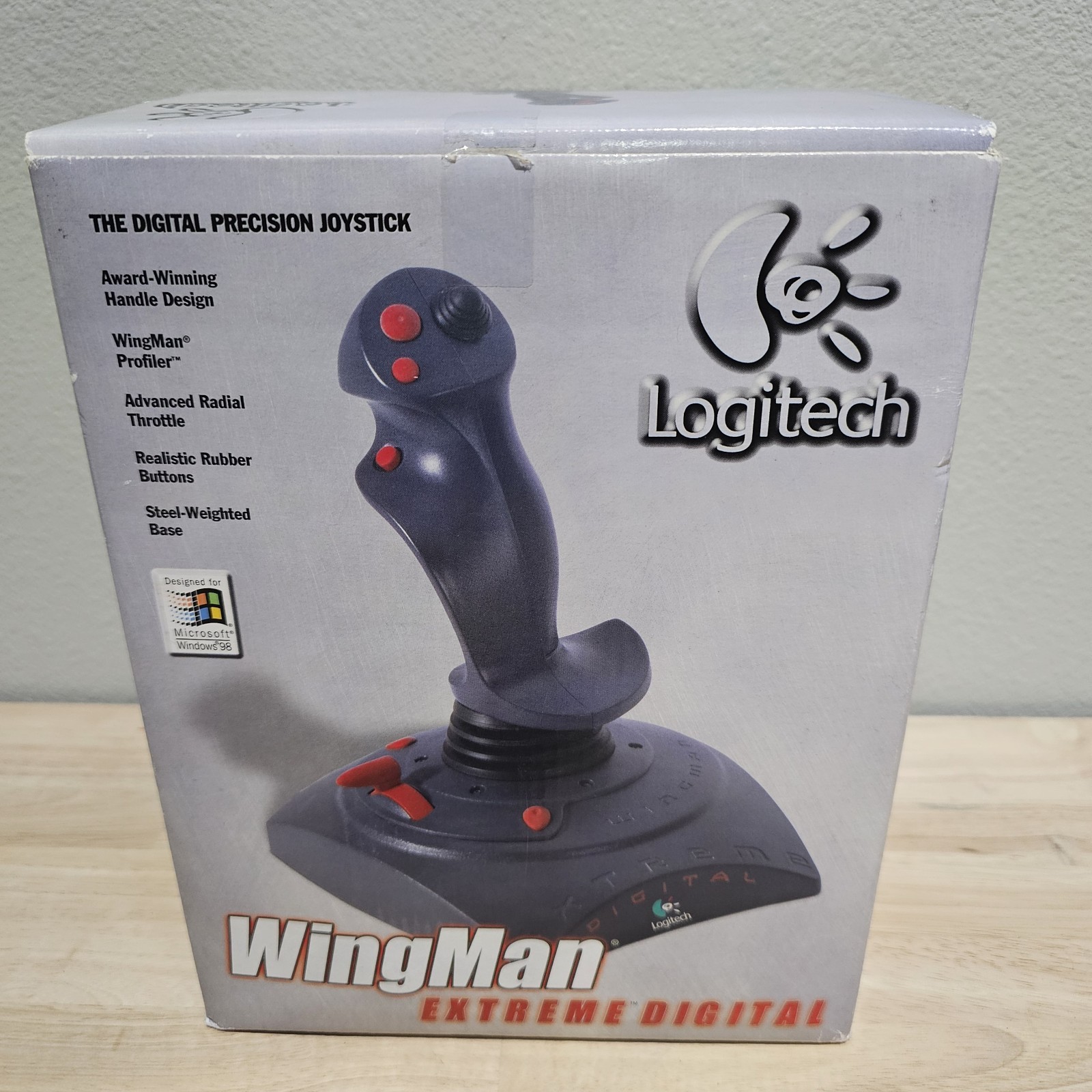 Vintage Logitech Wingman Extreme Digital 3D Joystick In Original Box