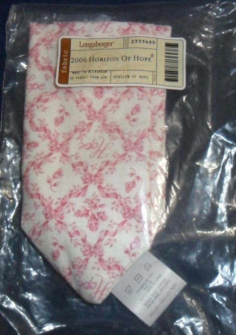 Longaberger 2006 Horizon of Hope Basket Fabric Liner in HOH #2333485 New