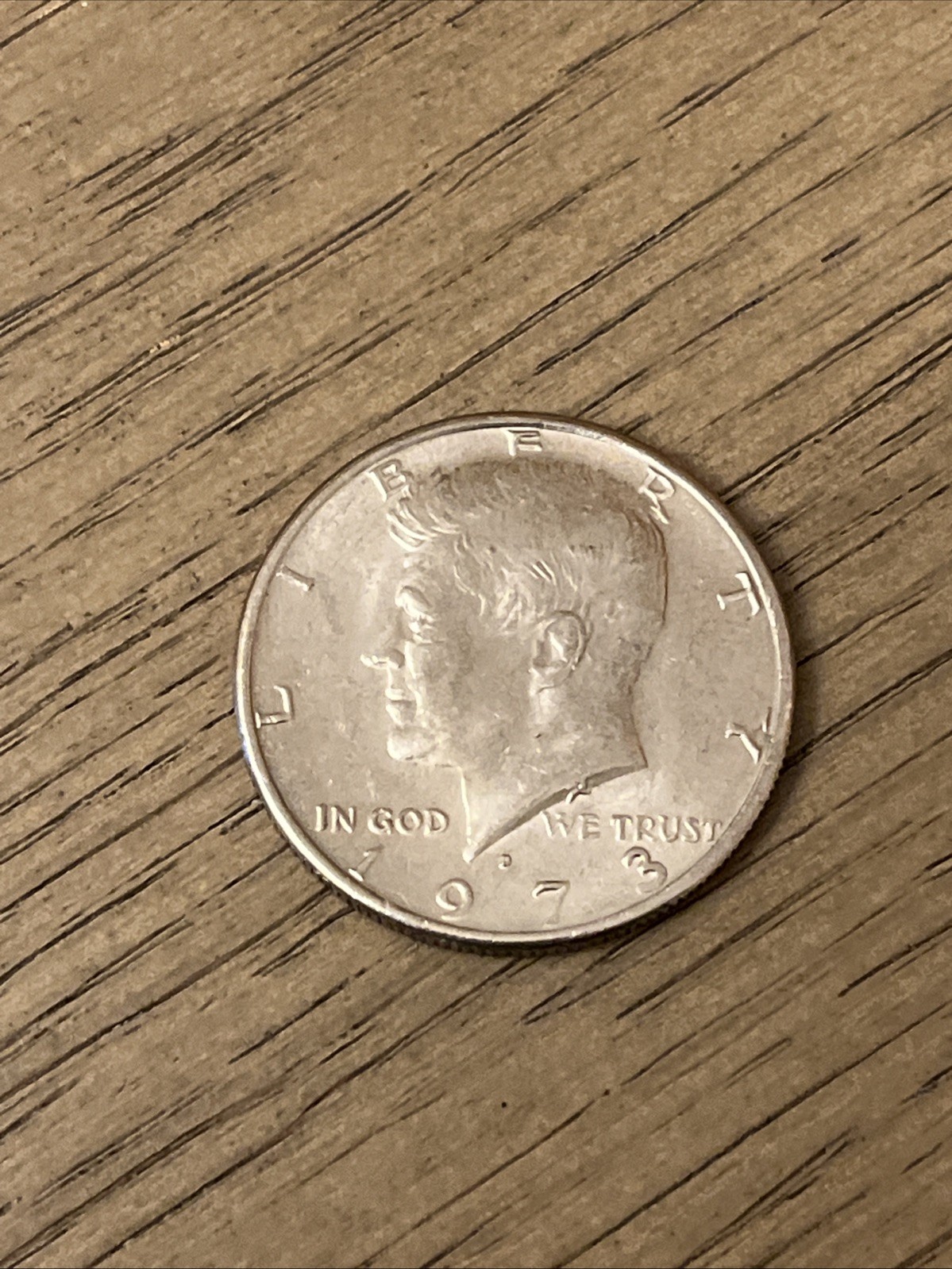 1973 D Kennedy Half Dollar Double Die Reverse