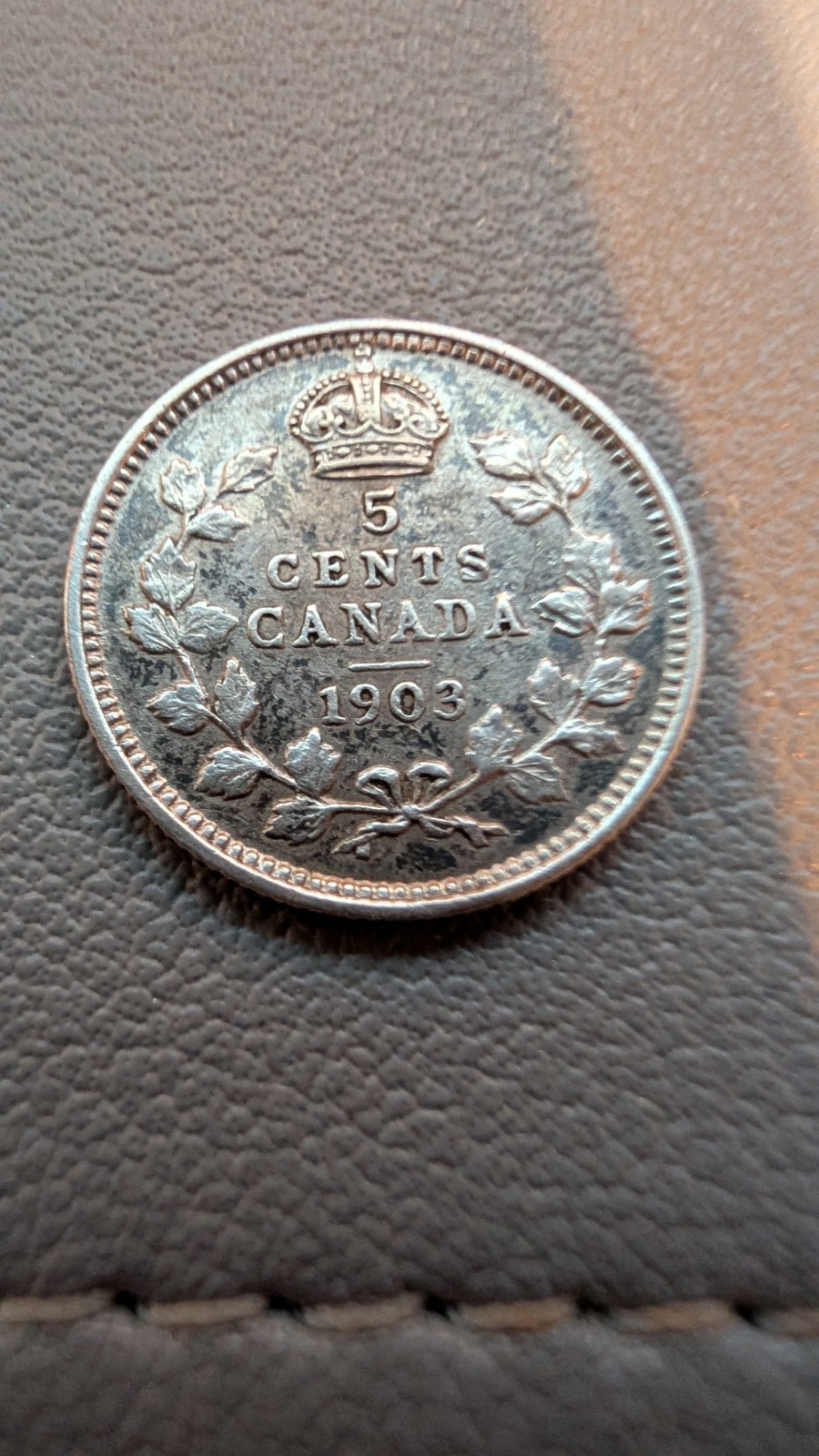 Canada 1903 5 Cents Silver Coin - VF+ Key Date (TZ004)