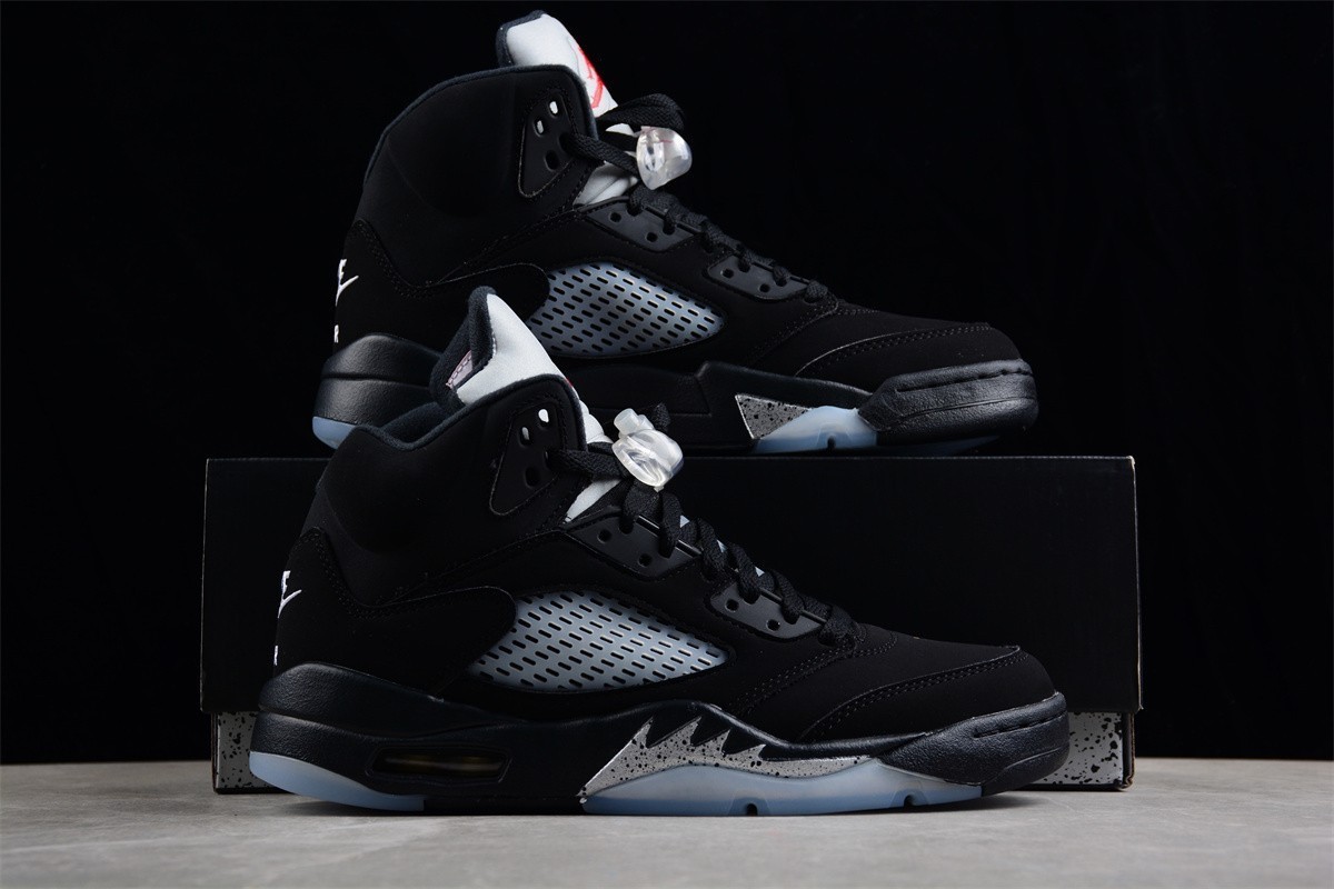 US7-12 Jordan 5 Retro Black Metallic Reimagined High Top Men's Basketball Shoes