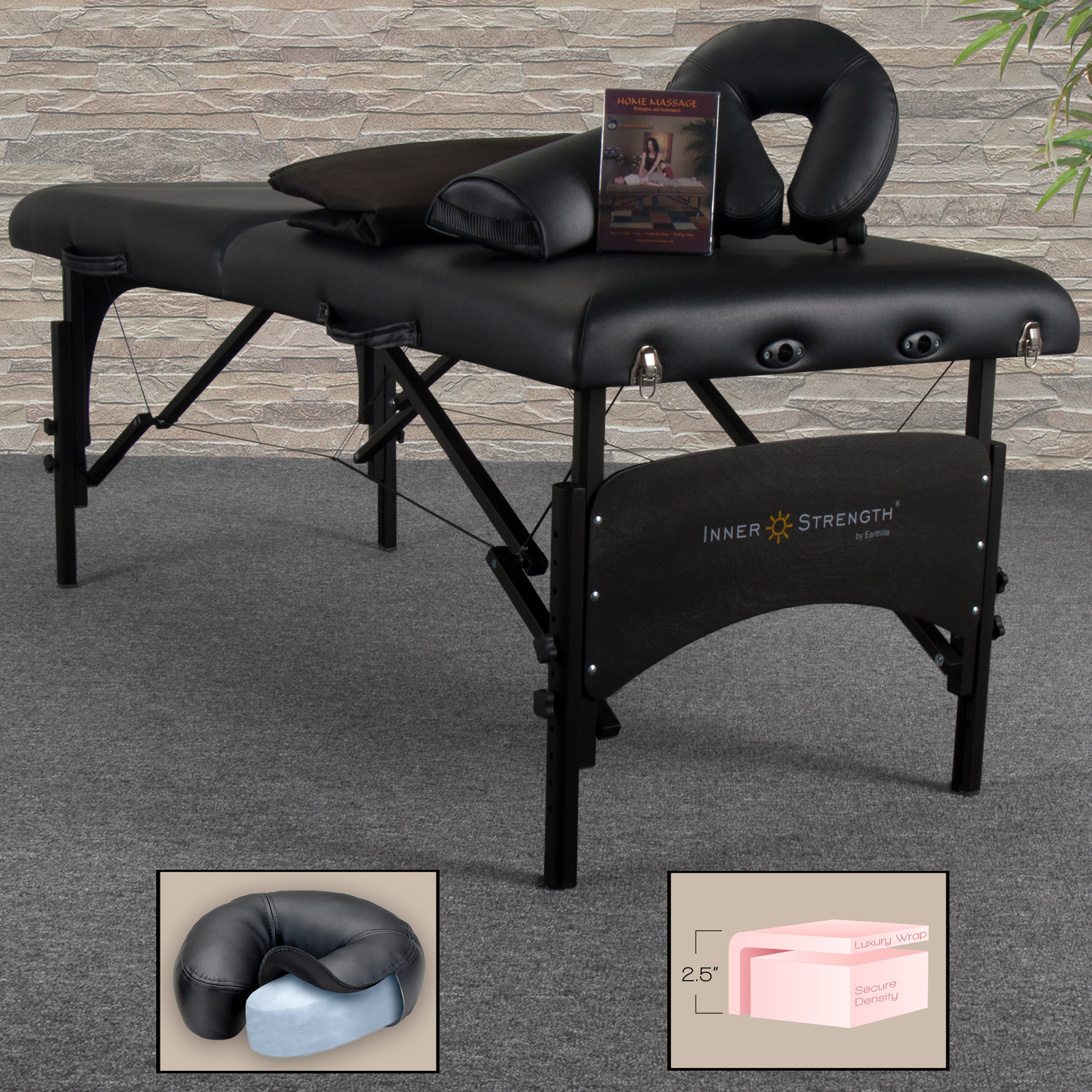 Inner Strength PRO Massage Table, Portable, Adjustable Face Pillow Platform NEW