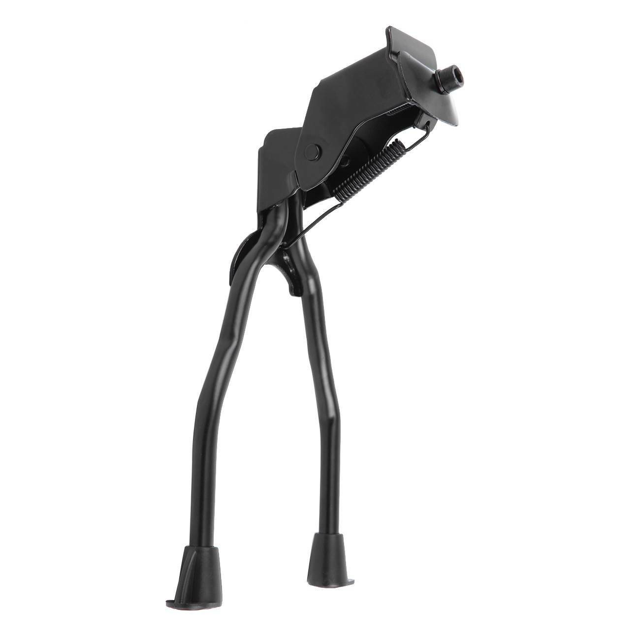 Bicycle Double Leg Side Stand Kick Kickstand Bike Support Spring Center Black