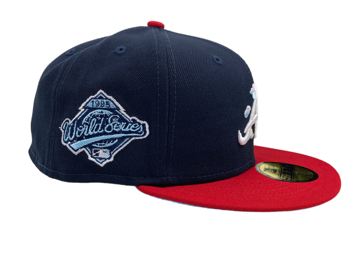 Atlanta Brave Comic Cloud World Series Side Patch New Era 59fifty Fitted cap