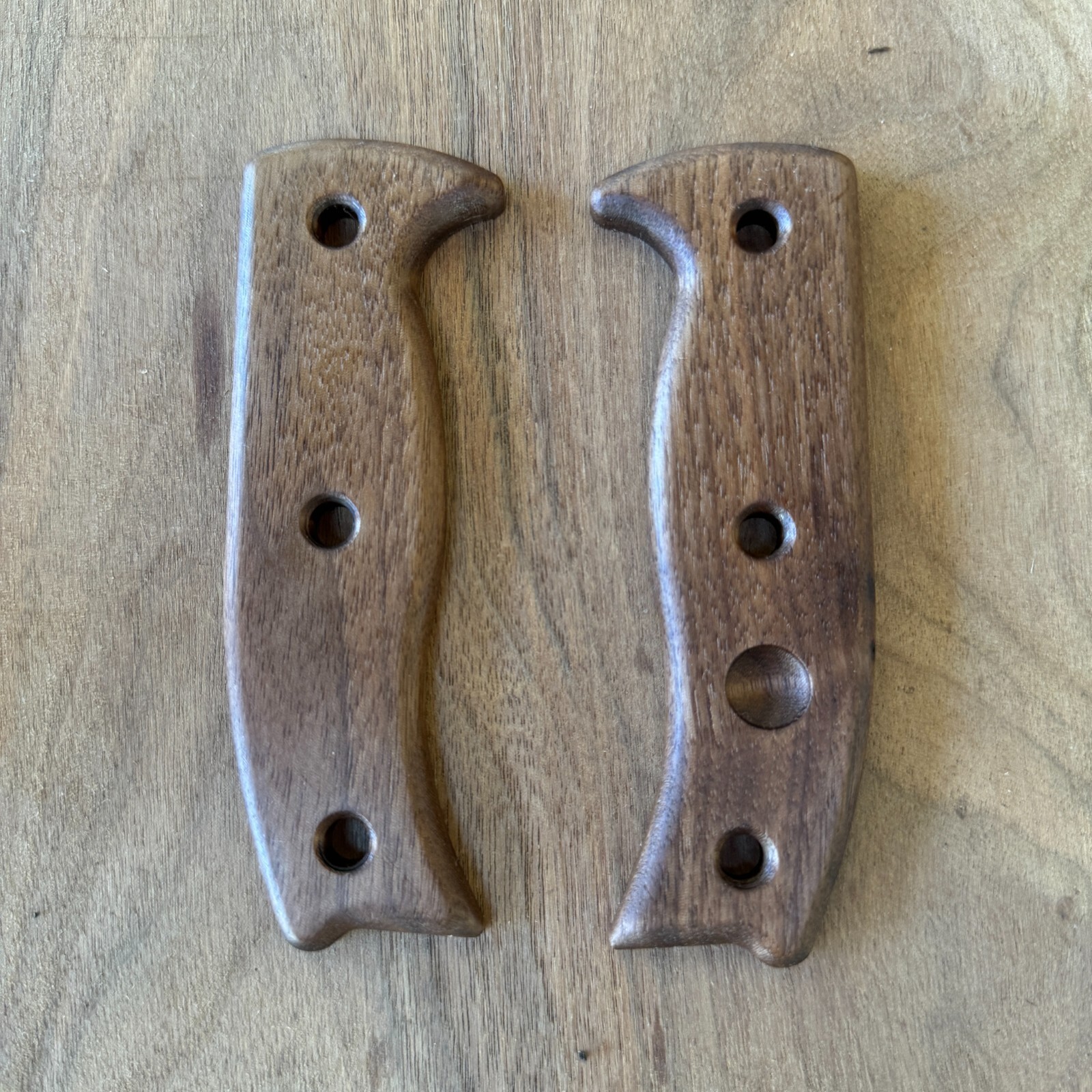 Walnut scales compatible with ESEE-5/6 knife Solid