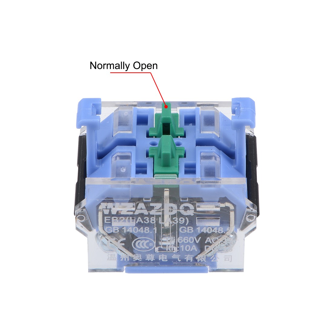 Rotary Selector Switch 2 Positions 2NO Self-Lock Latching AC 600V 10A