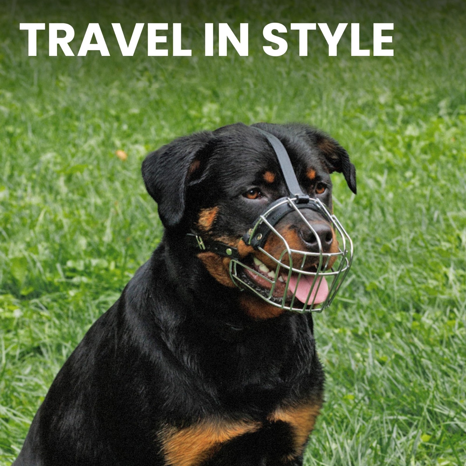 Adjustable Metal Wire Dog Muzzle Large Breeds - Breathable, Durable, Training