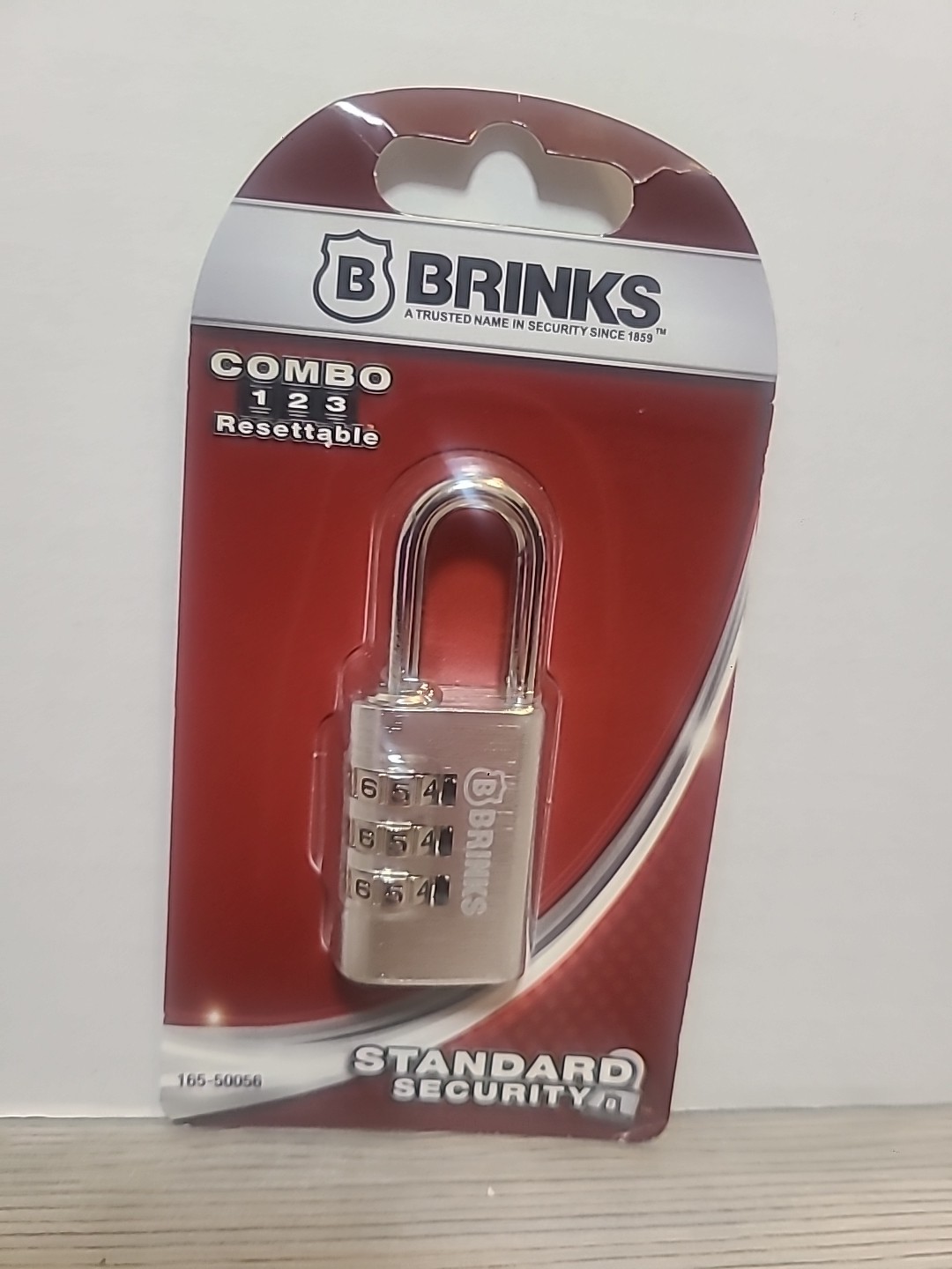 Brinks Combo 123 Brass 3-Dial Resettable Combination 40mm Padlock  165-50056