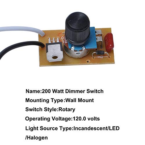 SC-239A Switch 200 Watt Manual Dimmer Replacement Kit for Wes-tek 6077B,