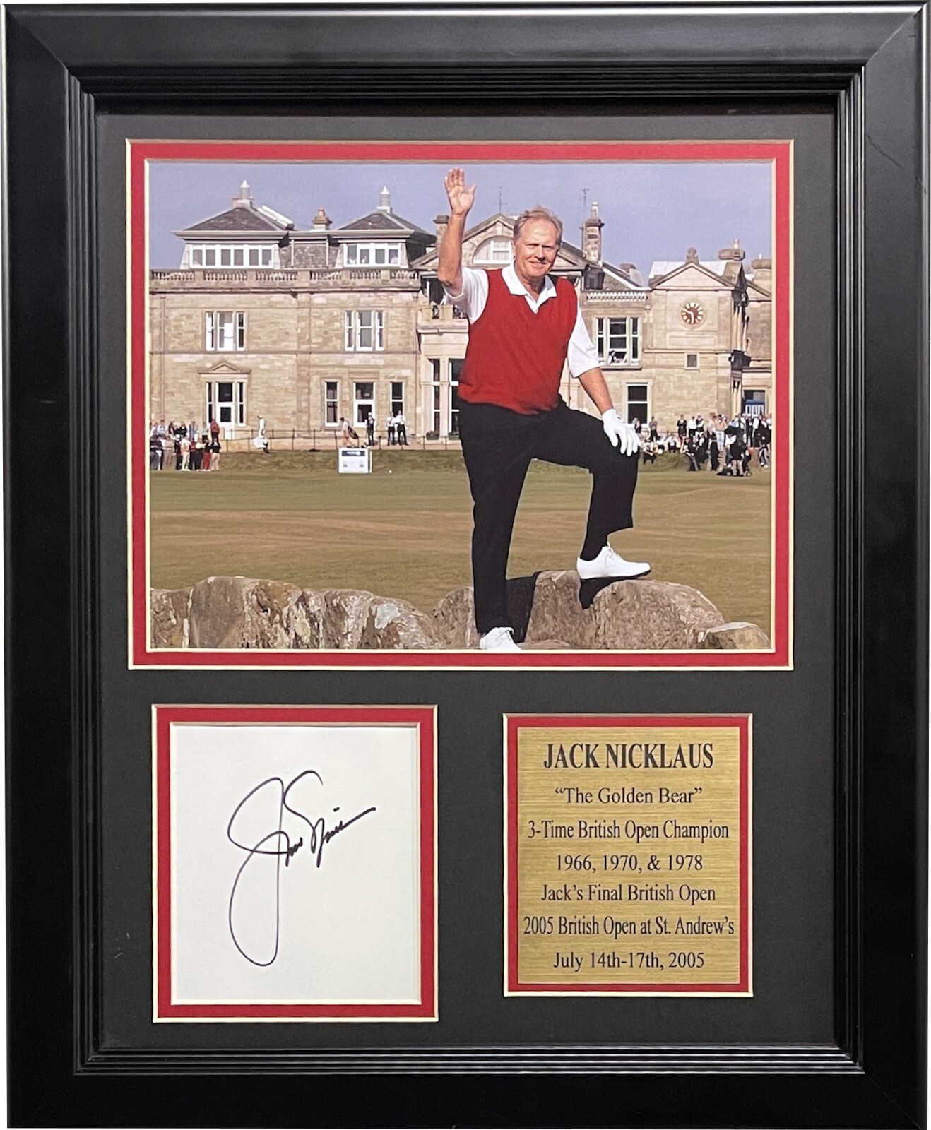 Jack Nicklaus 2005 British Open Farewell Golf 8x10 Photo Facsimile Cut -Framed