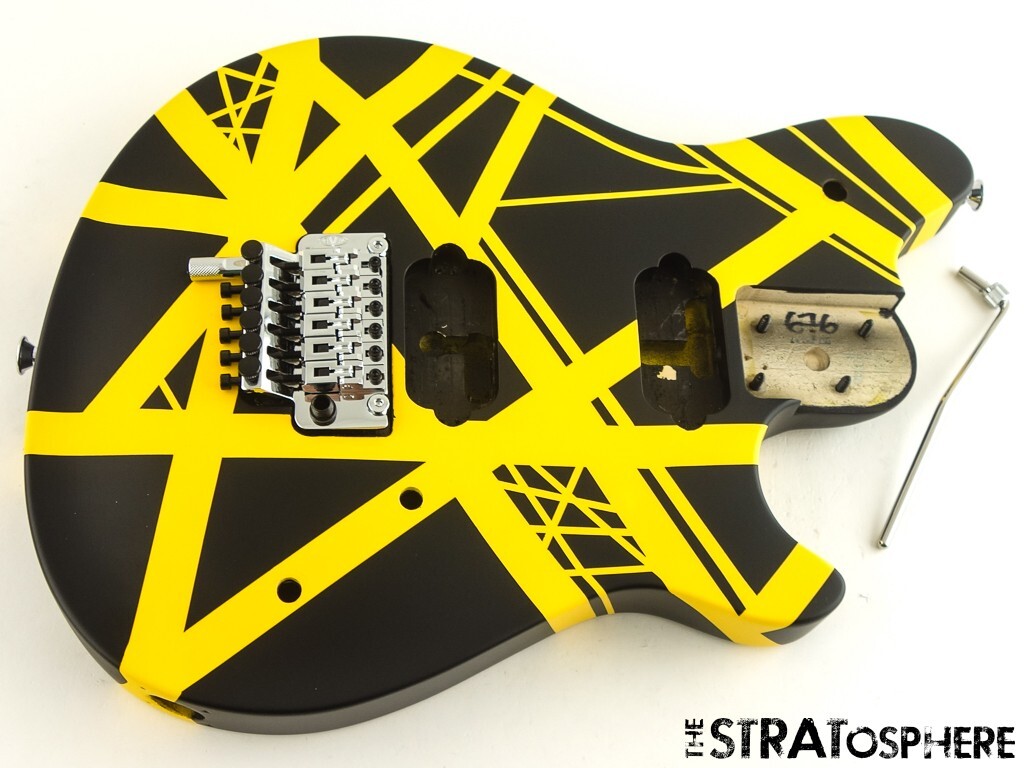 EVH Van Halen Wolfgang Special Striped BODY &HARDWARE HH Floyd Rose Black Yellow