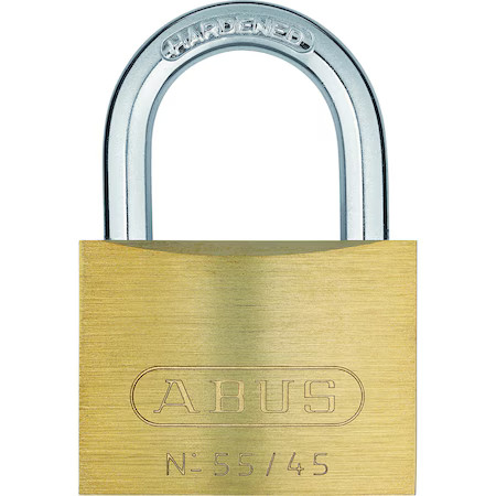 Abus 55306 Padlock, 1 5/16" H, 1 3/4" W, Brass