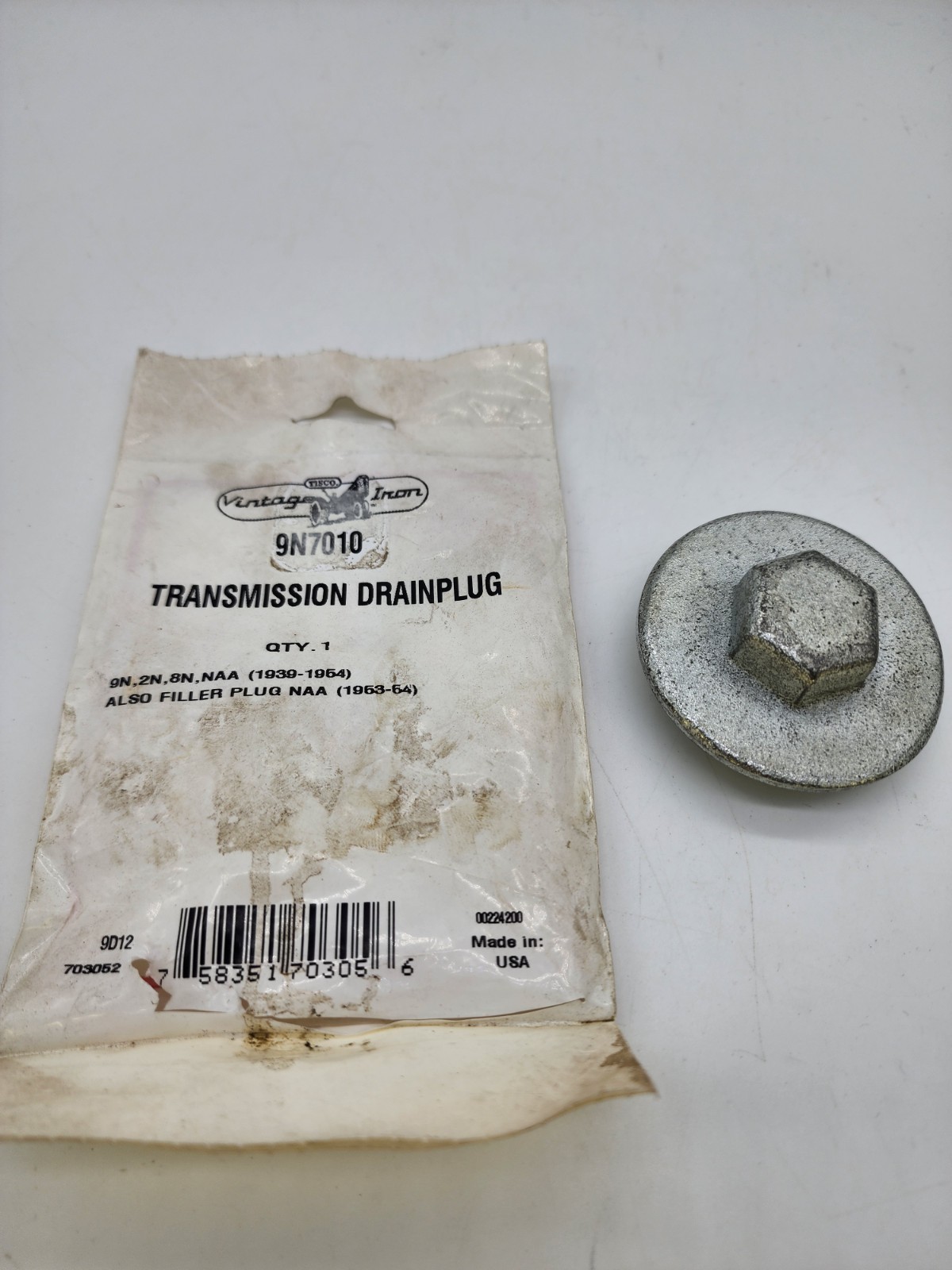 TISCO 9N7010 Transmission Drain Plug Ford New Holland Massey Ferguson Landini