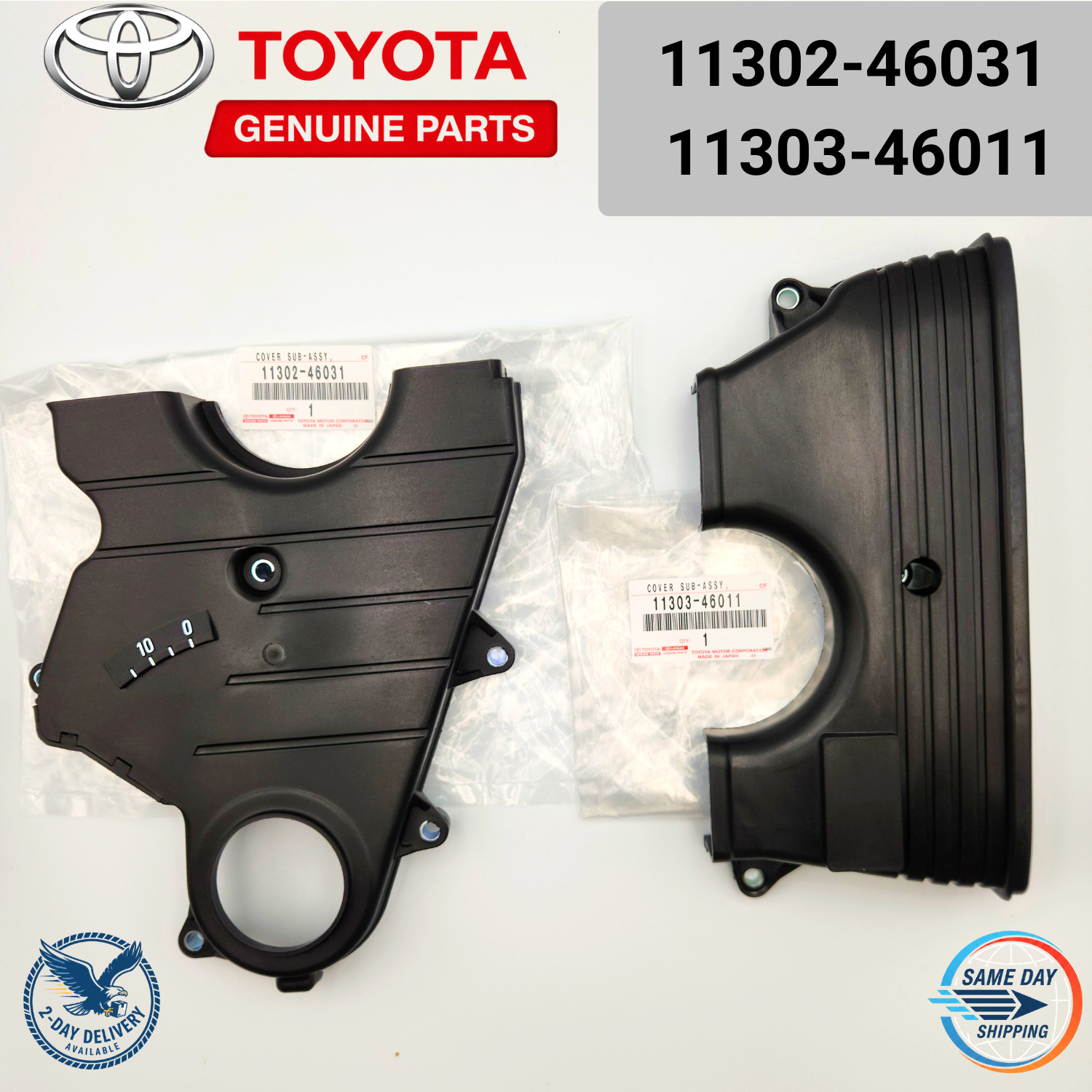 Toyota Genuine Supra JZA80 2JZGTE 2JZGE GS300 Upper & Lower Timing Belt Cover