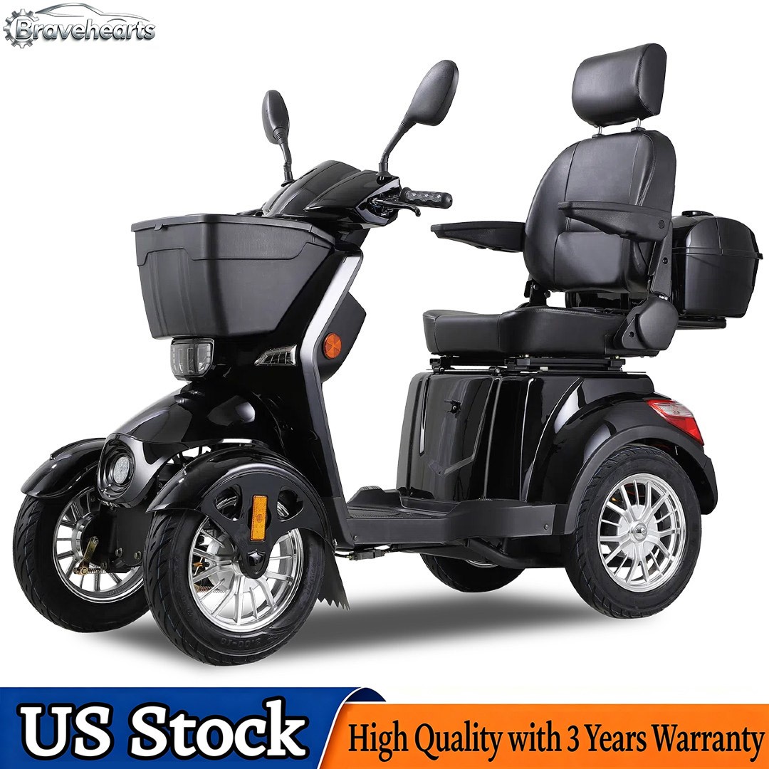 Heavy Duty 4-Wheel Electric Mobility Scooters for Seniors 31 Miles 3-Speed 800W