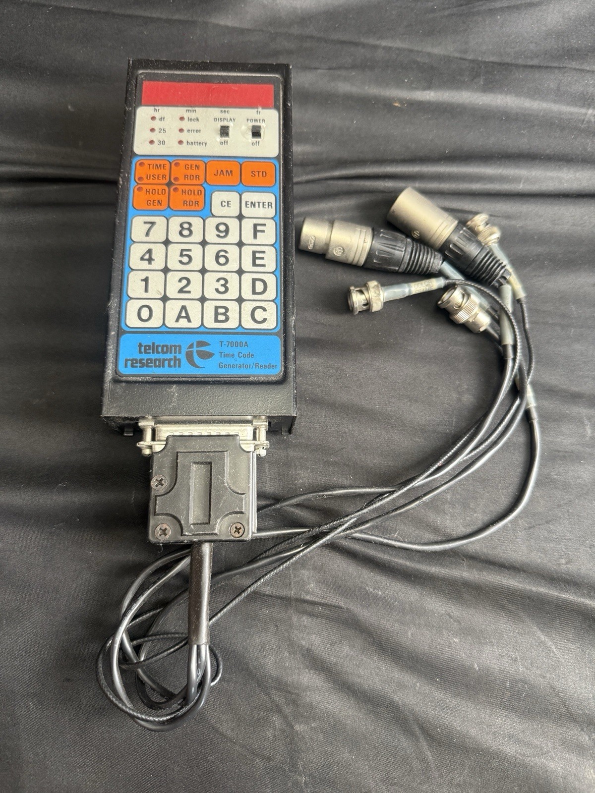 Telcom Research T-7000A Time Code Generator/Reader SMPTE EBU Portable Untested
