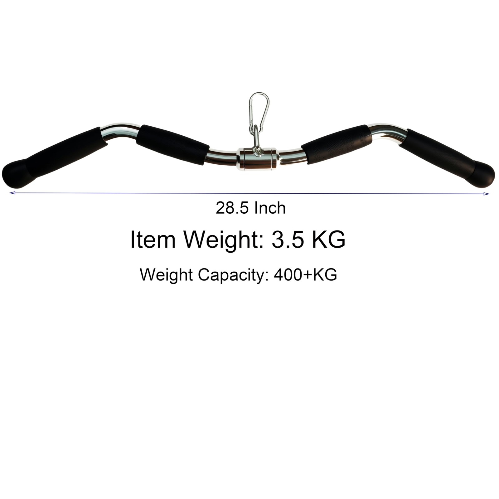 Lat Cable Machine Attachment Curl Pulldown Barbell Revolving Bar, Multi...