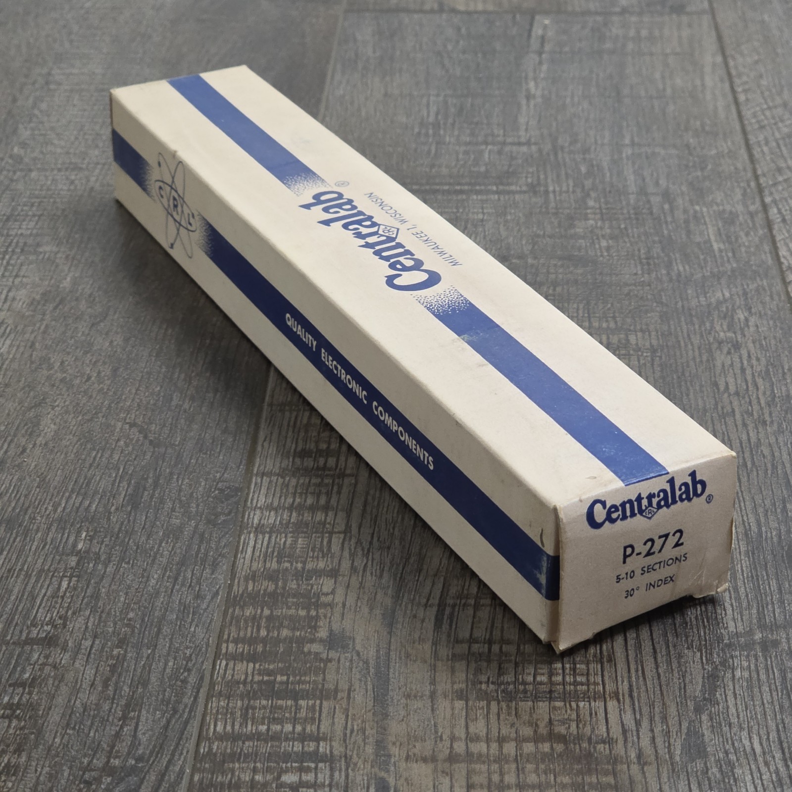 CENTRALAB ROTARY SWITCH P-272 5-10 SECTIONS ASSEMBLY 30' INDEX NOS ORIGINAL BOX