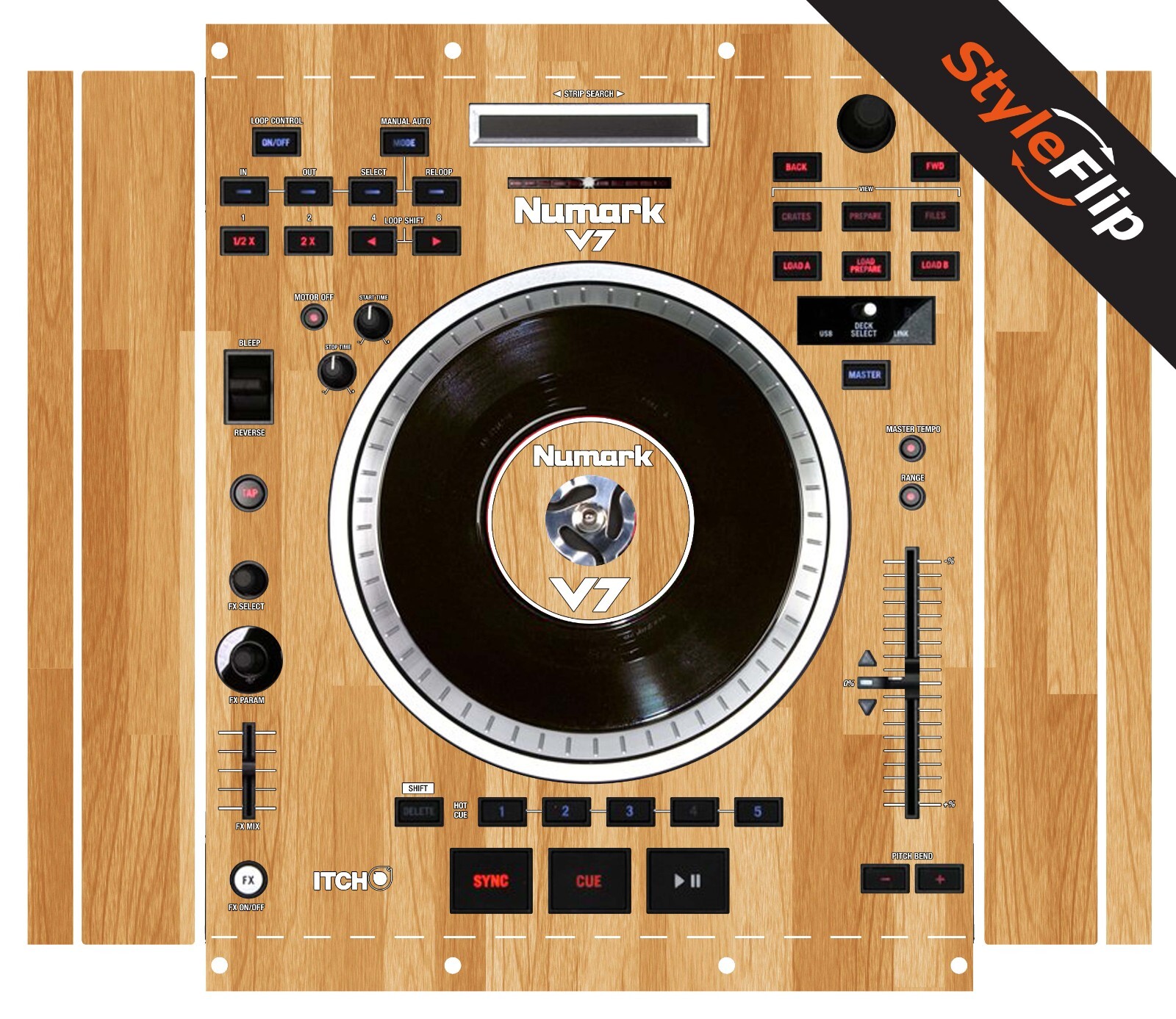 Numark NV 2 Skin | Color Wood 5 | Protective Decal | StyleFlip Skins