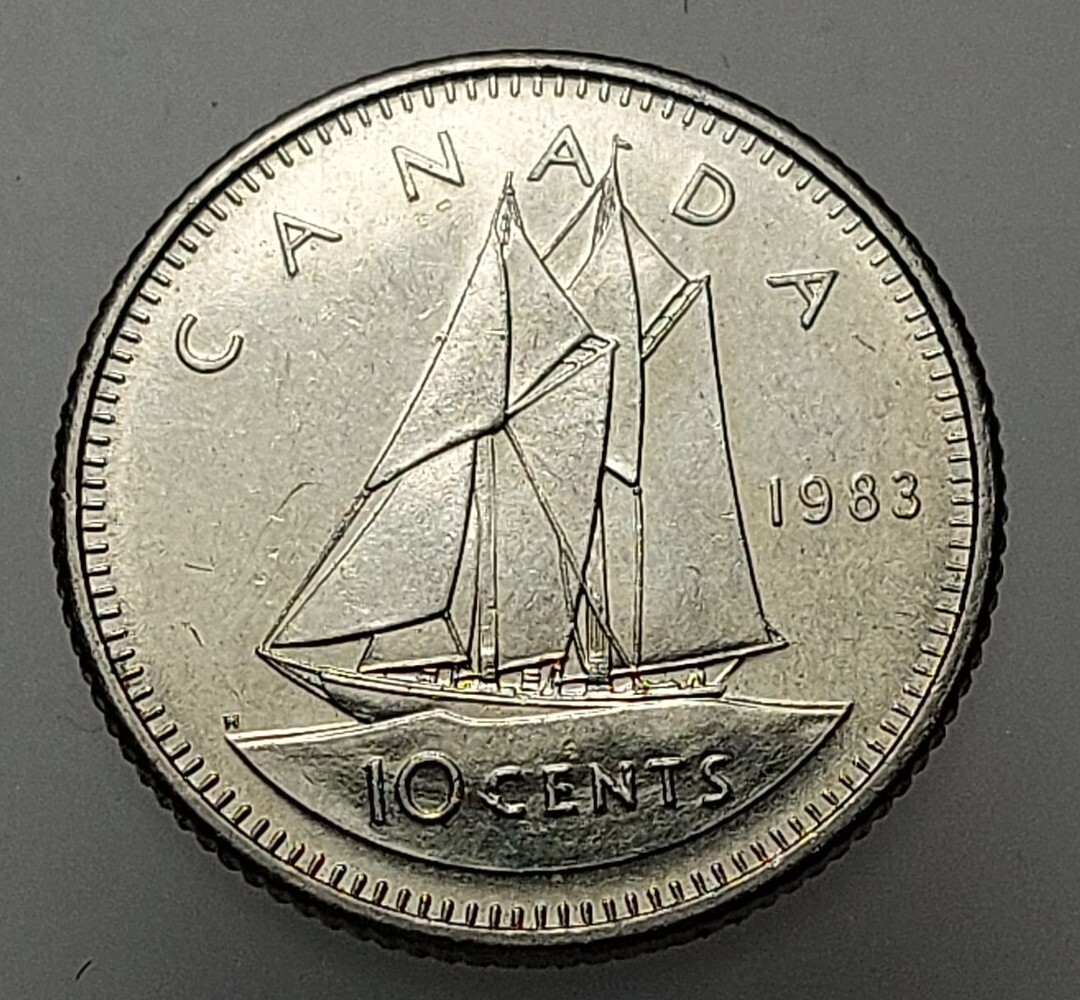 Canada 10 Cents 1983 Nickel Coin D444
