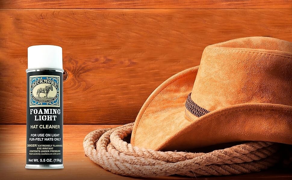 Bickmore Foaming Light Hat Cleaner - For Light Colored Fur-Felt Hats - 5.5 Oz