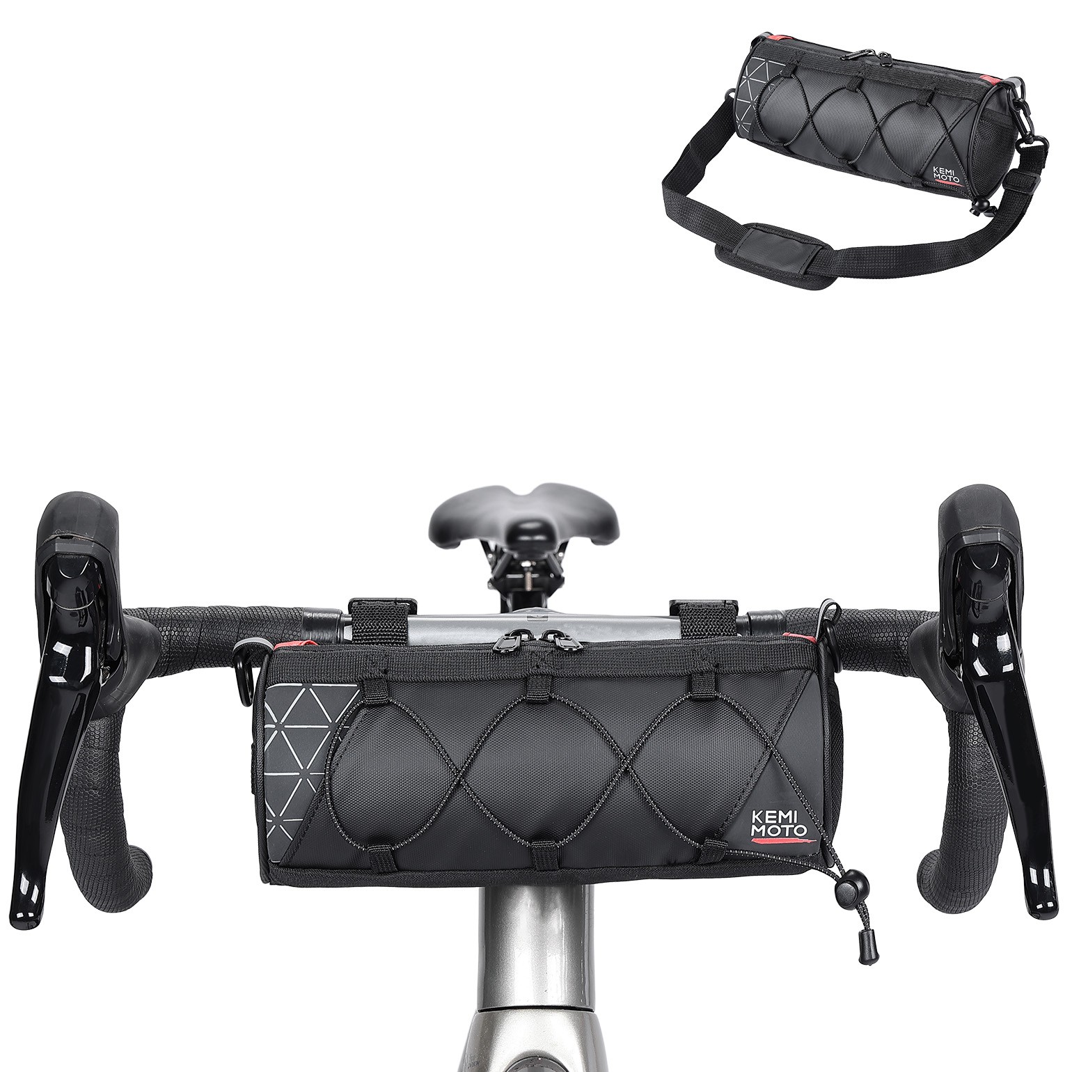 2.4L Bicycles Bike Handlebar Bag w/ Waterproof Rain Cover for Mountain Road Bike