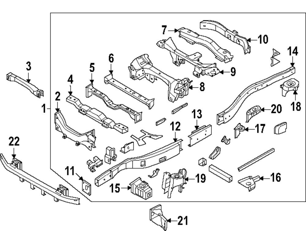 Genuine Nissan Cross-Member 51060-7JA0A