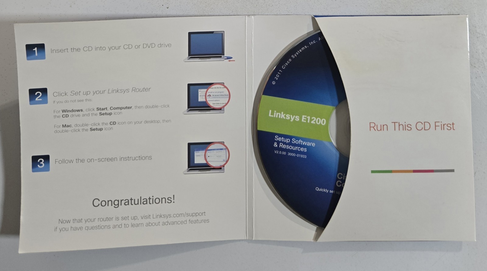 Linksys E1200 Setup CD Software & Resources For Cisco Wireless Router