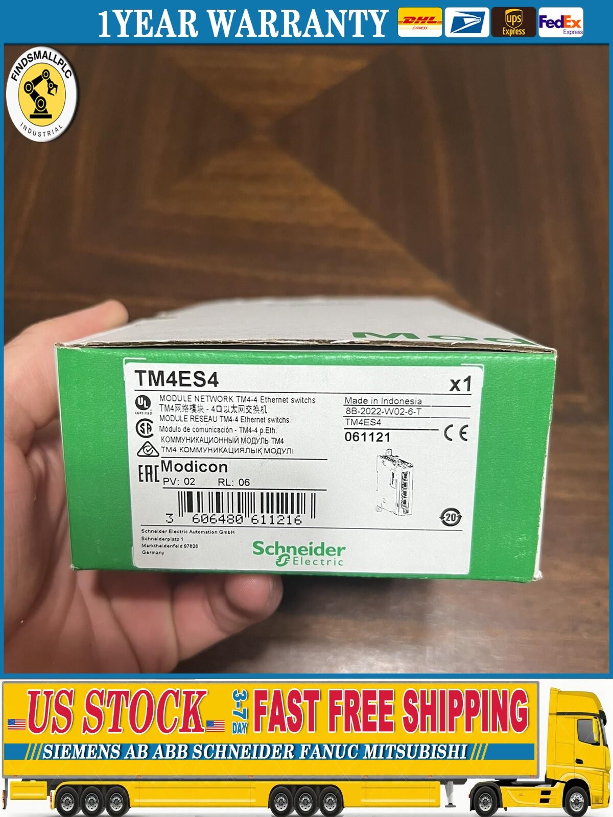 Brand New Schneider Electric TM4ES4 Modicon TM4 Ethernet Network Module