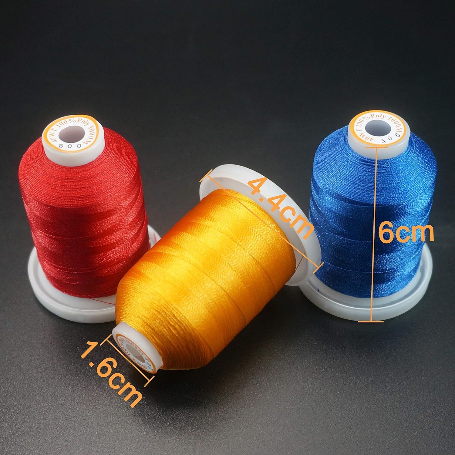 42 Spools 1000M 1100Y Polyester Embroidery Machine Thread Kit for Professiona...