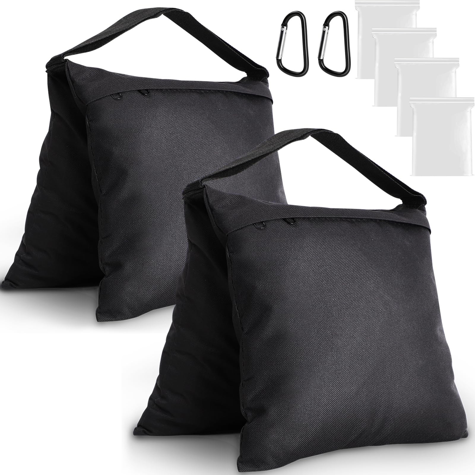 2 Packs Sandbags Weight Bags for Light Stand Photography Video 2 Packs, Black