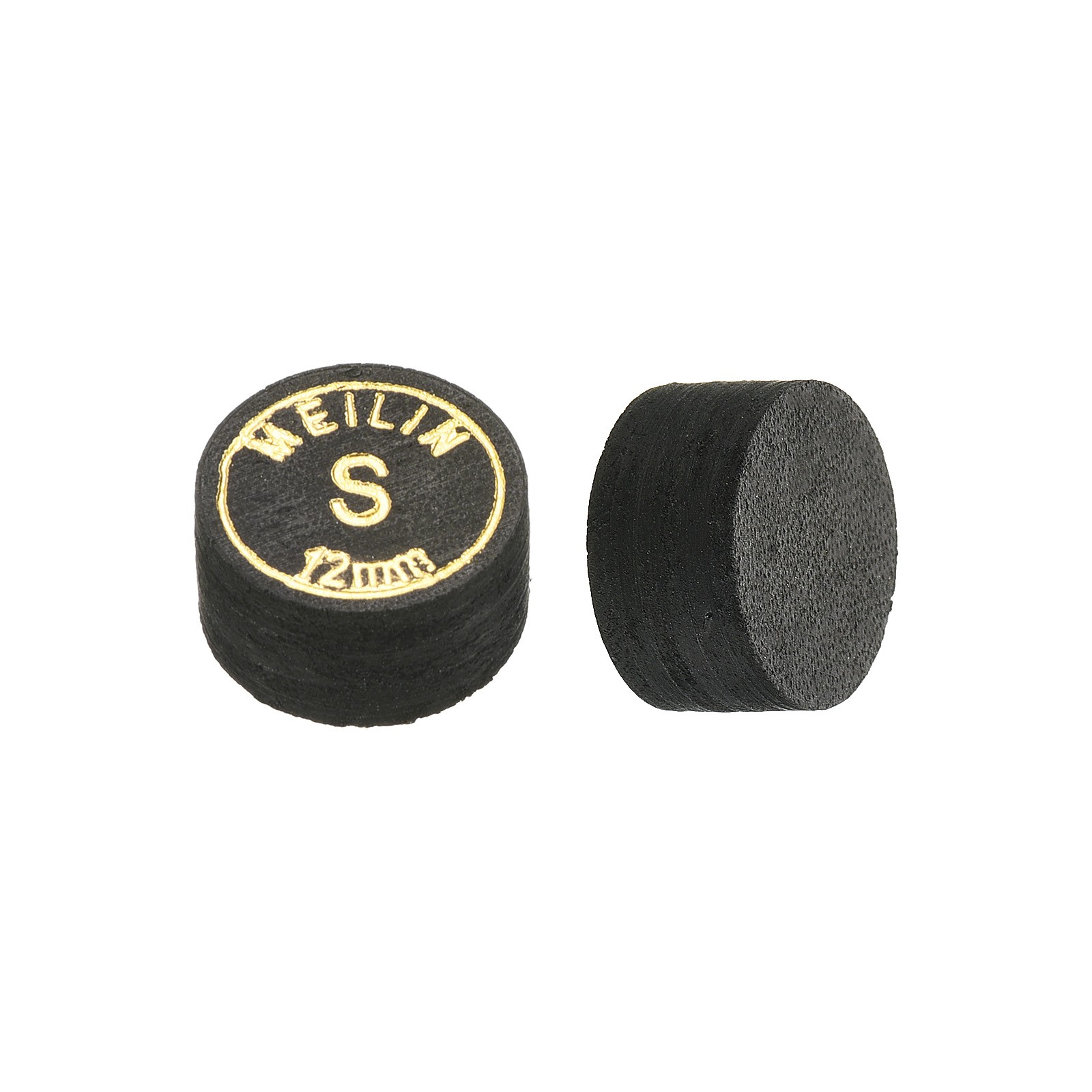 12mm Billiard Stick Tips, 2pcs Soft Multiple Layer Billiard Accessories, Black