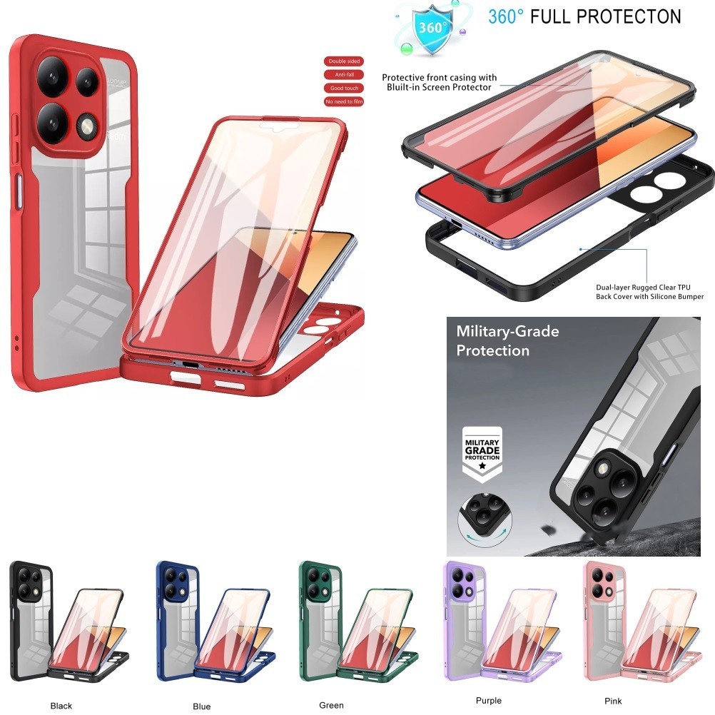 360° Full Body Protection Case W/Screen Protecor For Redmi andXiaomi "All"Series
