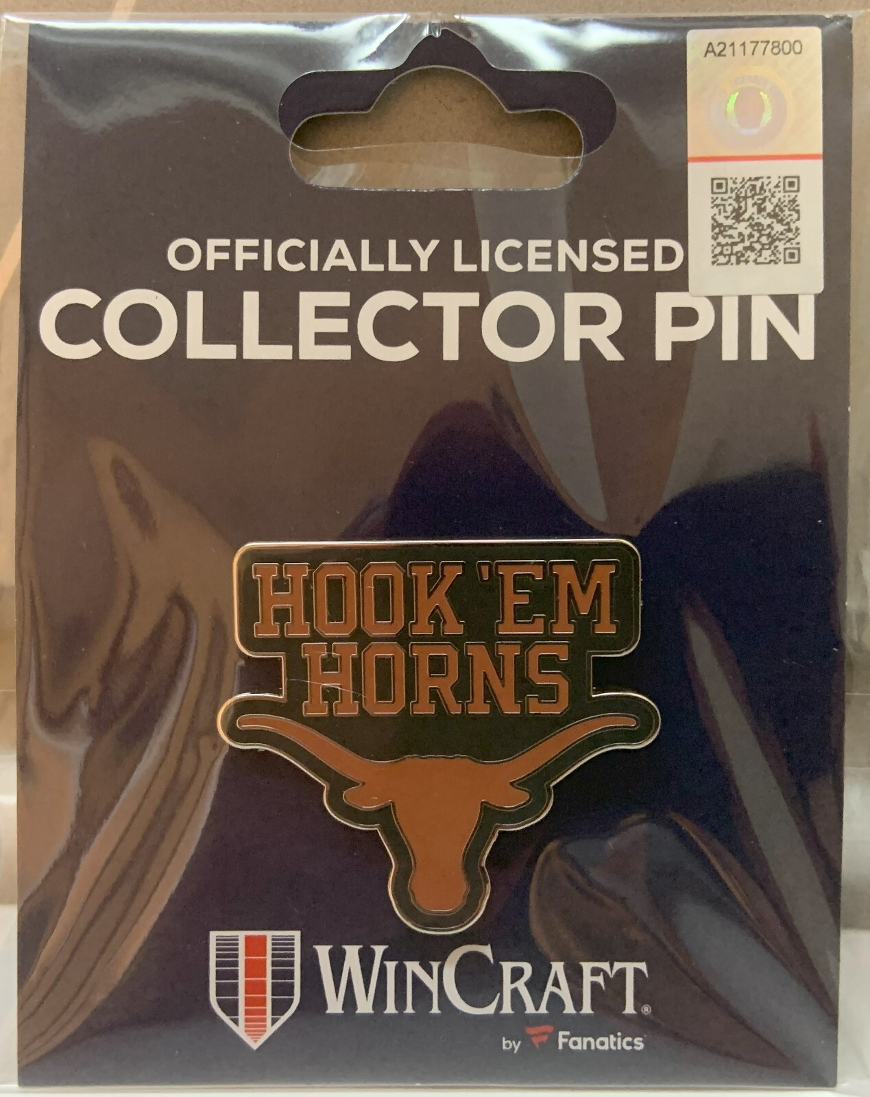 TEXAS LONGHORNS HOOK'EM HORNS LAPEL COLLECTOR PIN WINCRAFT