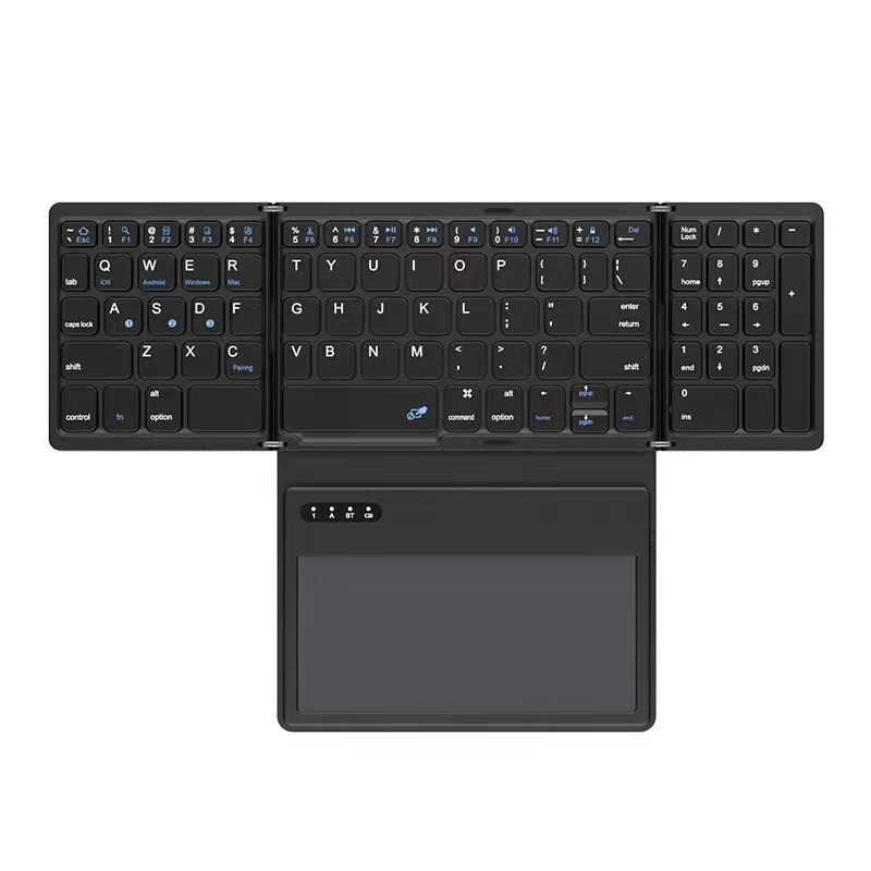 Rechargeable Wireless Keyboard Touchpad Ultrathin Portable Mini Mute Foldable