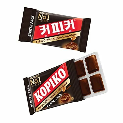 6 Pack, Kopiko Coffee Candy - Blister Pack Hard Coffee Candy - Exp: 1-2025