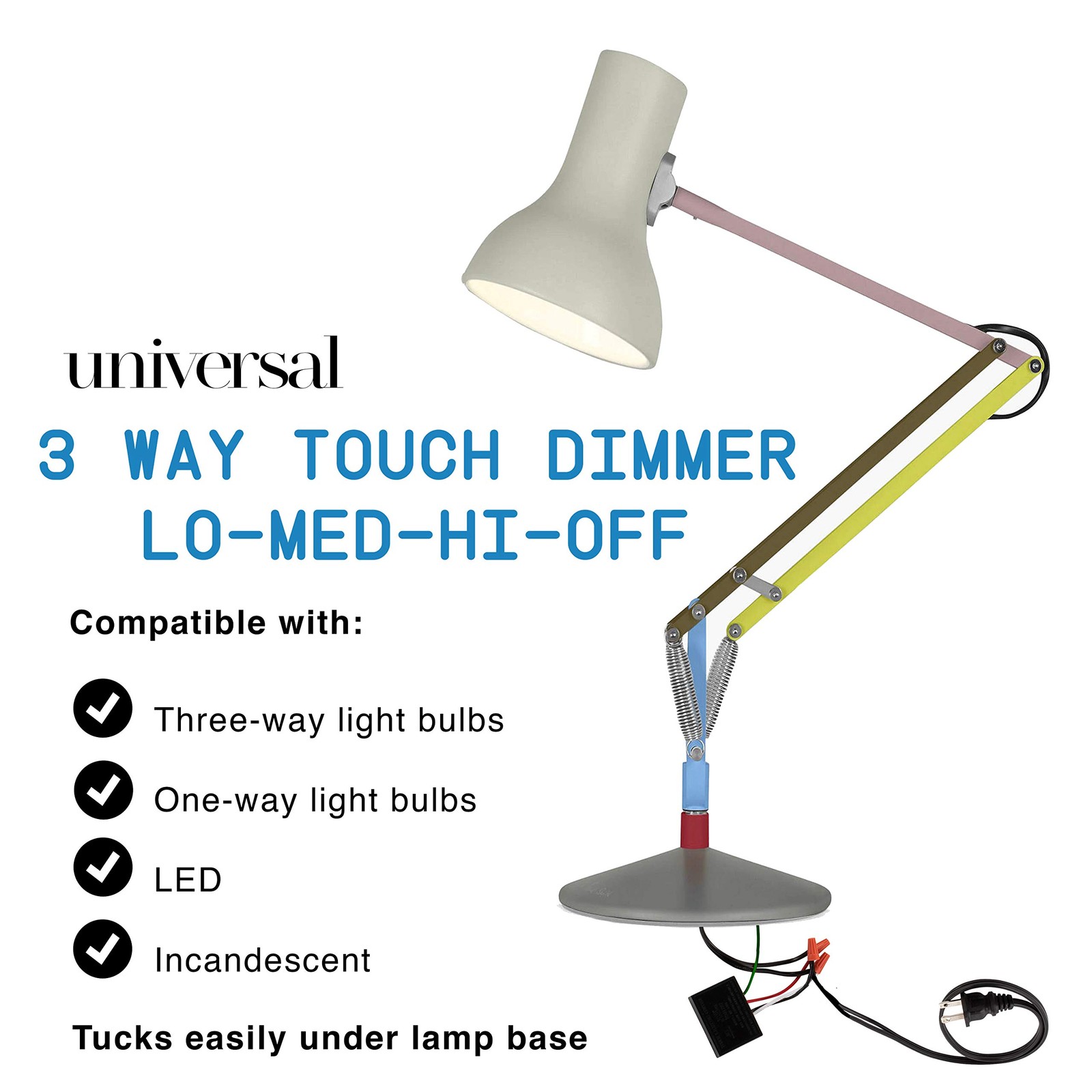 3 Way Touch Sensor Dimmer, Touch Lamp Repair Kit Control Module, Replacement Sen