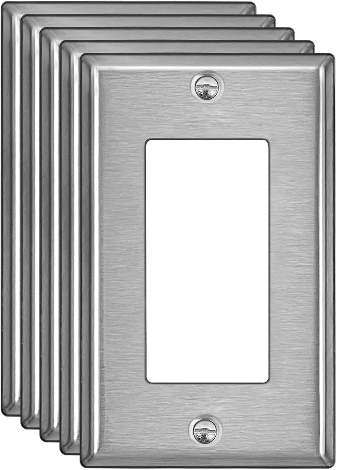 BESTTEN [5 Pack] Decor Metal Wall Plate with Protective Film, Corrosion-Resistan